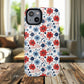 Patriotic Floral Dreams Tough Magnetic iPhone Cases, Durable, Stylish, Gift for Her, Protective Phone Cover, Spring Floral Design