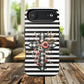 Grace in Bloom Tough Magnetic iPhone Case with Floral Cross Design, Boho iPhone Cover, Striped iPhone Case, Unique Religious Gift, Trendy Cell iPhone Accessory.