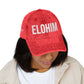 Vintage Embroidered Dad Cap with 'ELOHIM GENESIS 1:1' - Stylish Casual Hat, Gift for Him/Her, Summer Accessory, Trendy Streetwear, Spiritual Fashion