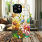 Floral Stained Glass Reverie Tough iPhone Magnetic Case, iPhone Cover, Protective Case, Flower Design, Gift for Her, Nature Lover