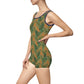 Brown Tropical Bliss Women's Vintage Swimsuit (AOP)