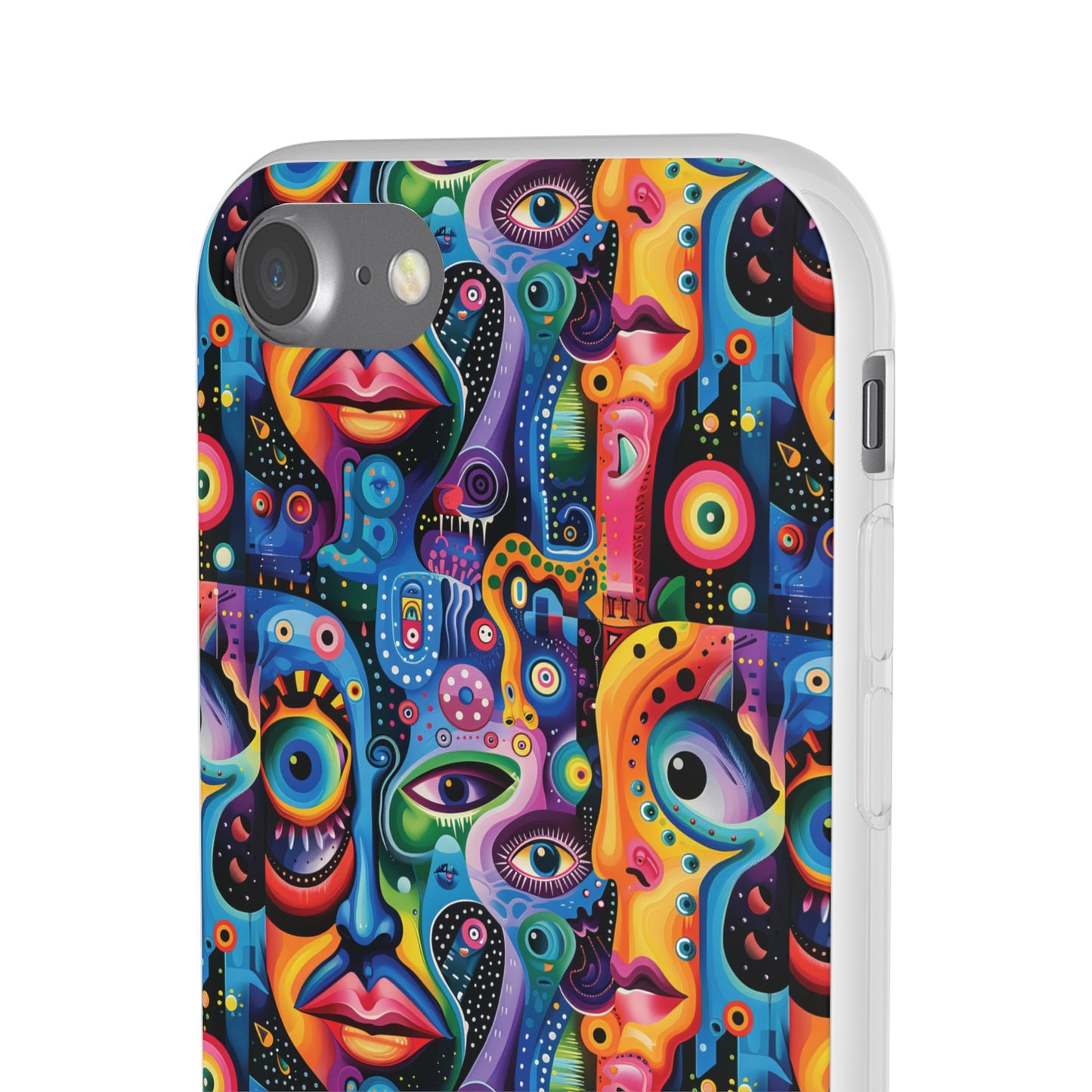 Psychedelic Visions Flexi iPhone and Samsung Case - Colorful Abstract Design.