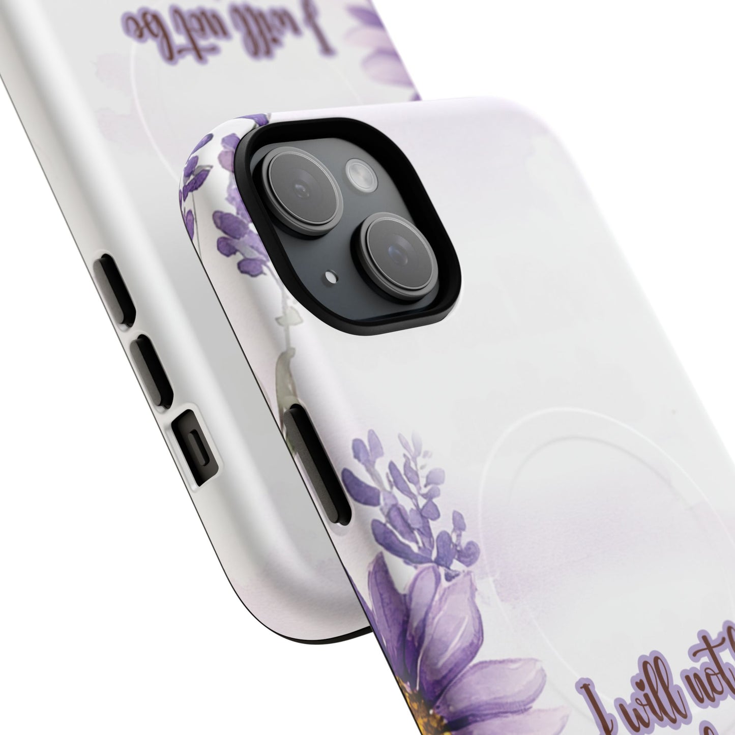 Floral Inspirational Tough iPhone Magnetic Case, Psalm 16:8 Gift, Faith Gift, MagSafe® iPhone® Tough Case, iPhone 14, iPhone 15, iPhone 16, Pro, Pro Max, Plus