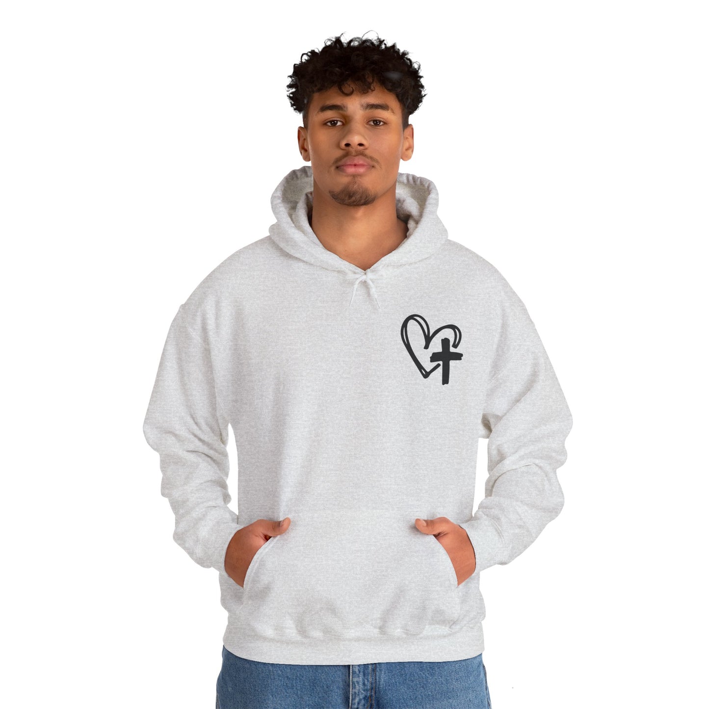 Faith and Floral Cross Unisex Gildan Hoodie Sweatshirt