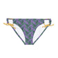 Purple Tropical Bliss Loop Tie Side Bikini Bottom (AOP)