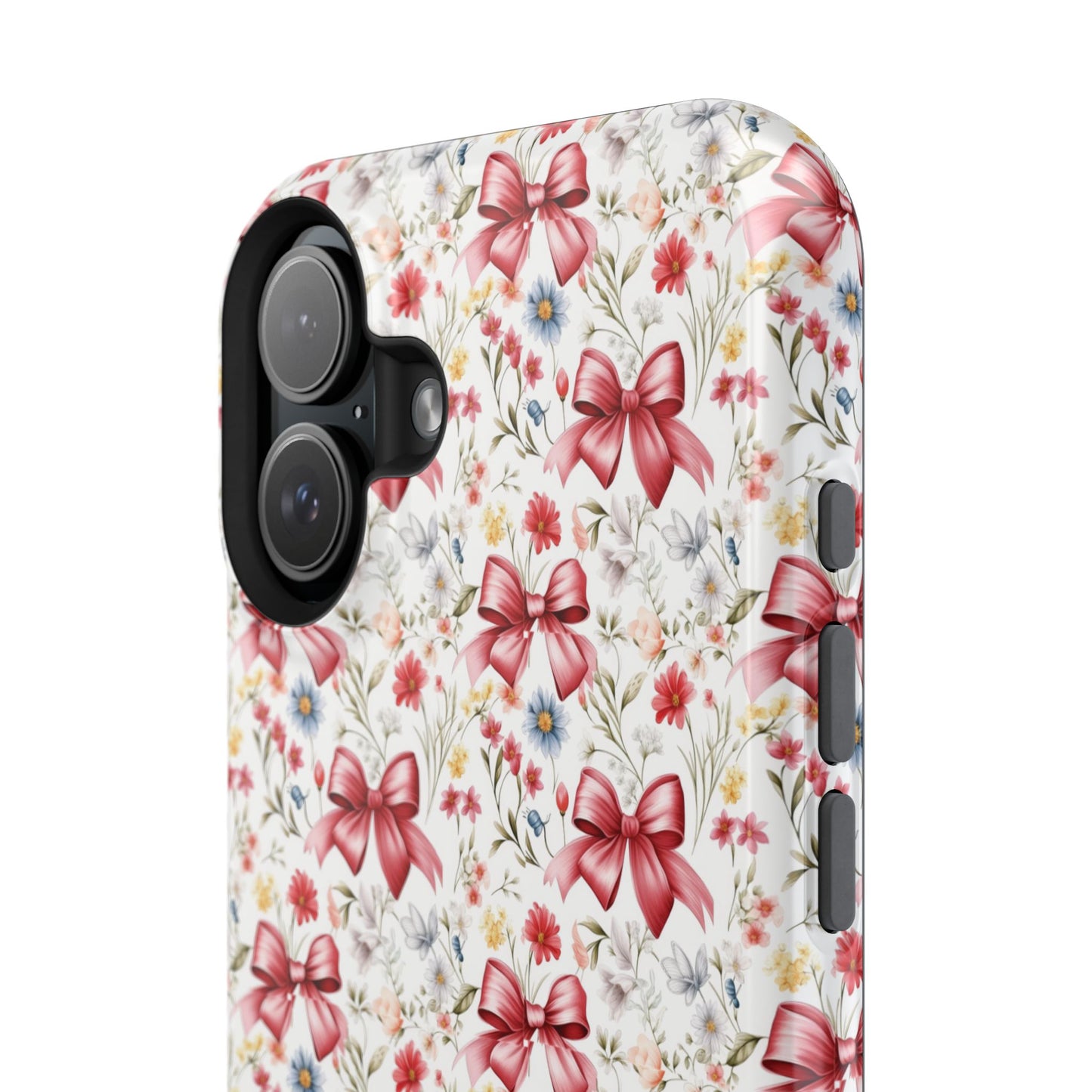Personalized Rosette Coquette Floral Bow iPhone and Samsung Impact-Resistant Case — Custom Name Case