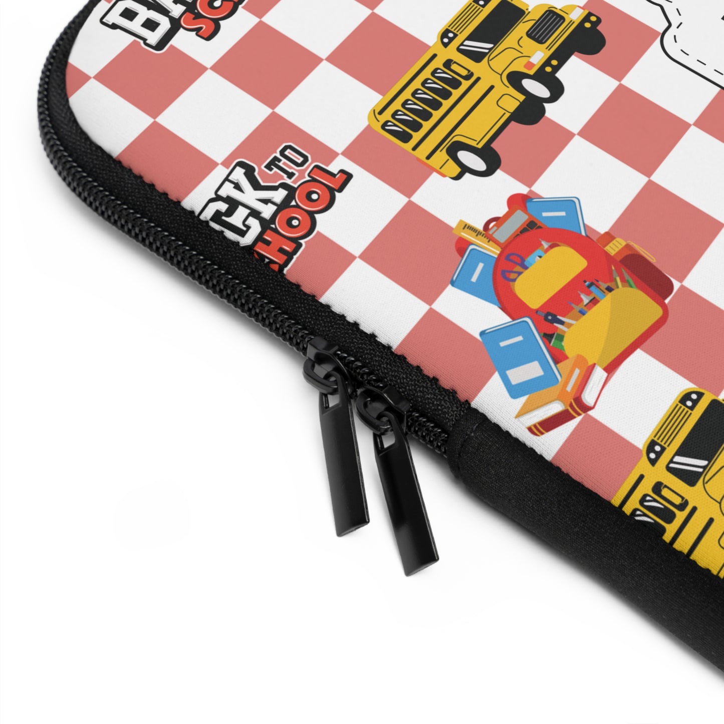 Personalized Red SchoolYard Chic Laptop Sleeve with Composition Book Inspired Design, Customizable Tech Case, School Supplies, Gift for Students, College Essentials, Back to School