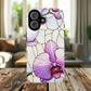 Orchid Grace Tough iPhone Magnetic Case, Protective iPhone Cover, Trendy Stained Glass Design, Floral Gift, Unique iPhone Accessory, Durable iPhone Case