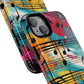 Vibrant Music Note Phone Case, Tough Magnetic Case, Music Lover Gift, Colorful Phone Accessory, Customizable Phone Cover, Unique Gift Idea