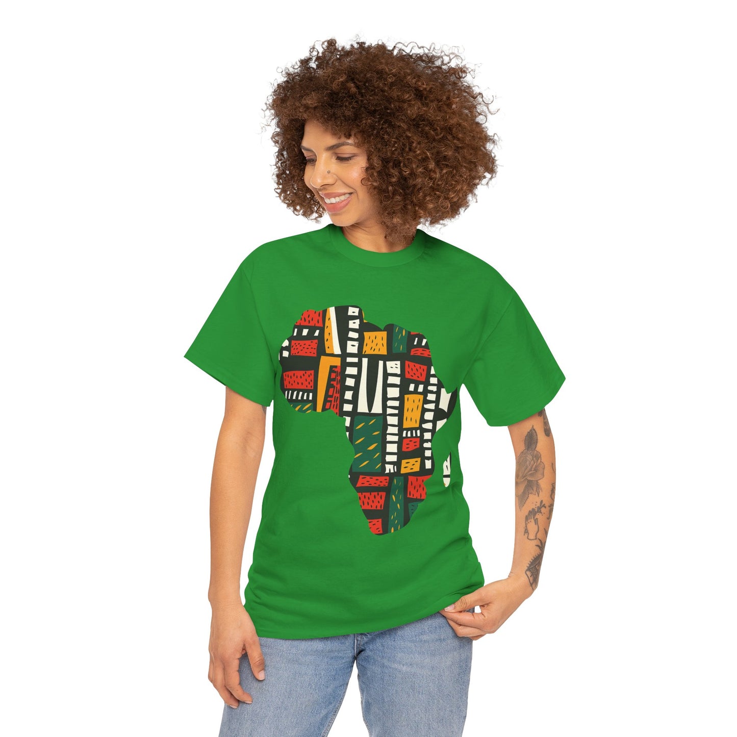 Tribal Harmony Africa Unisex Heavy Gildan Cotton Tee.