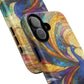 Mosaic Peacock Feathers Magnetic Phone Case, Tough Phone Shell, Vibrant Art Case, Gift for Her, Unique Phone Accessory, Wildlife Lover's Gift, Stained Glass Case.