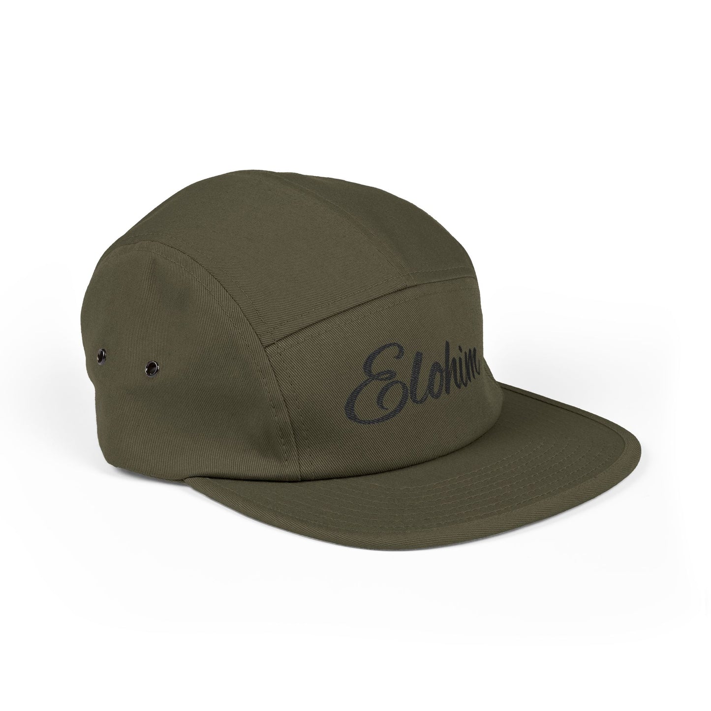 Embroidered 'ELOHIM, GENESIS 1:1'  5 Panel Cap, Trendy Hat, Outdoor Gear, Streetwear Accessory, Unique Gift, Fashion Statement