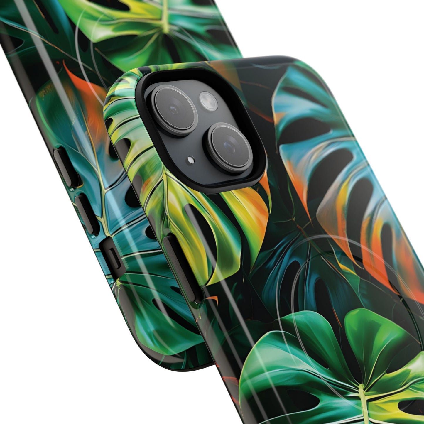Tropical Leaf Phone Case | Tough Magnetic Cases, iPhone Accessories, Gift for Him/Her, Phone Protection, Summer Style, Trendy Design