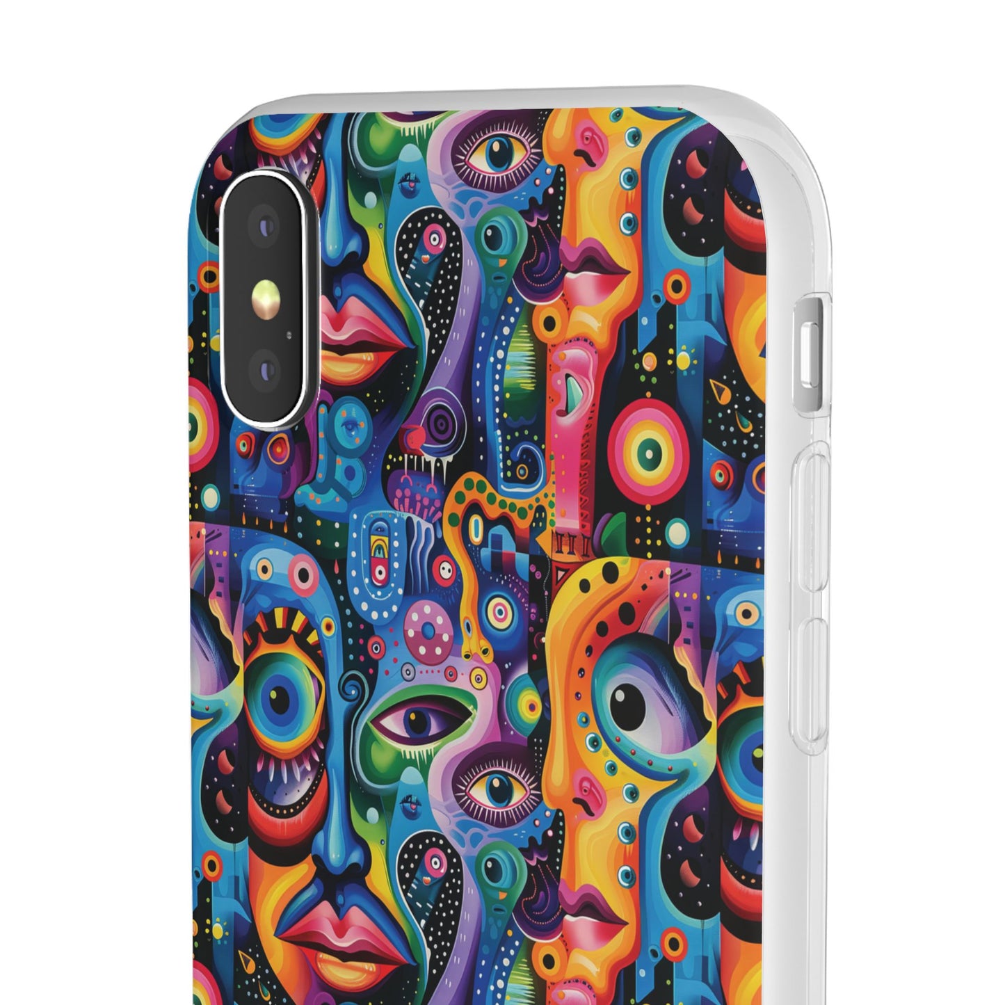 Psychedelic Visions Flexi iPhone and Samsung Case - Colorful Abstract Design.