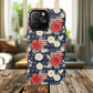 Liberty in Bloom Tough iPhone Magnetic Case, Floral Design, Gift for Moms, Gift for Dads,  iPhone Accessories, Patriotic iPhone Accessory.