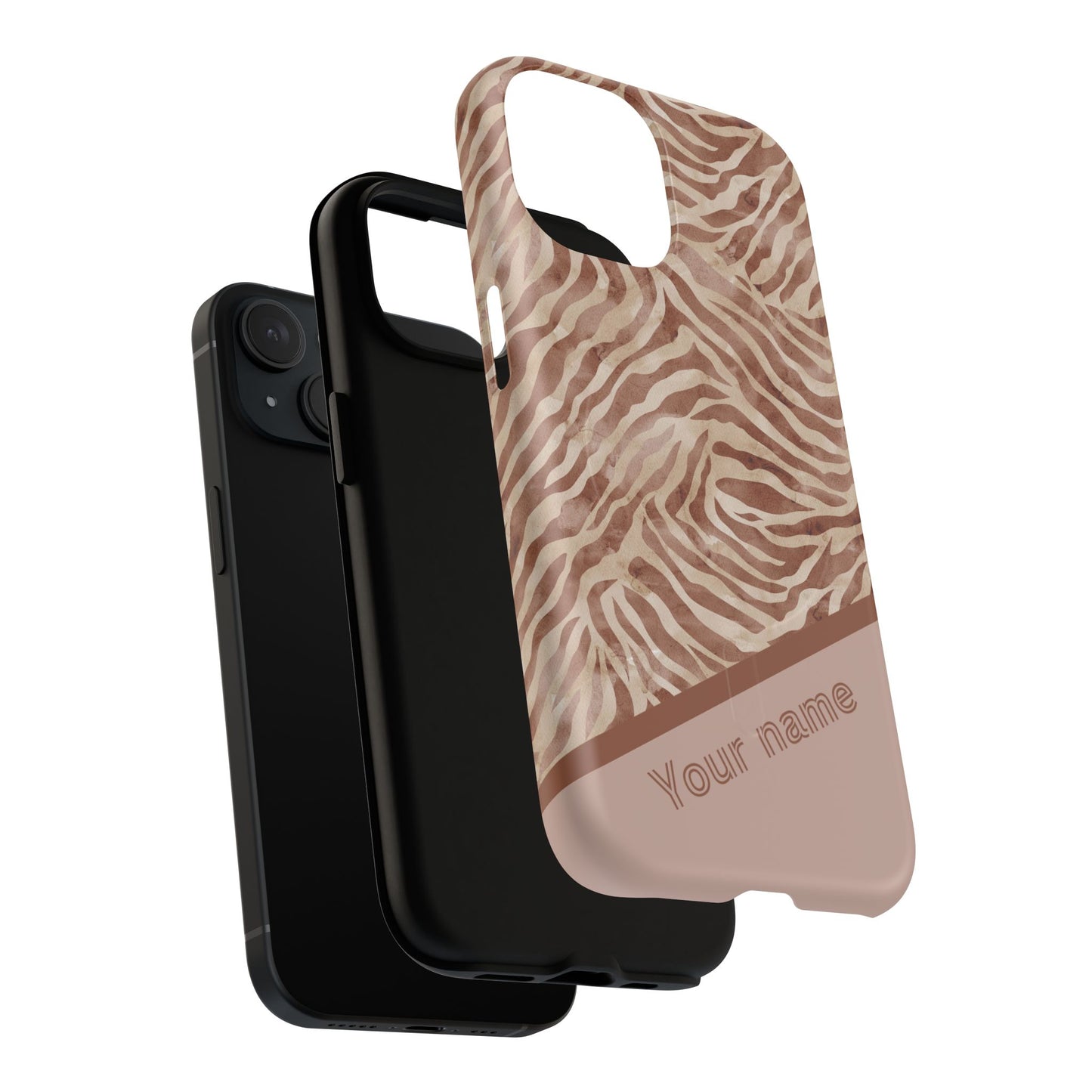 Personalized Zebra Print - Tough MagSafe® Magnetic Cases for Stylish Protection, Gifts for Wildlife Lovers, Trendy Accessories iPhone® 13, 14, iPhone 15, iPhone 16, iPhone 17, Pro, Pro Max, Plus Cases.
