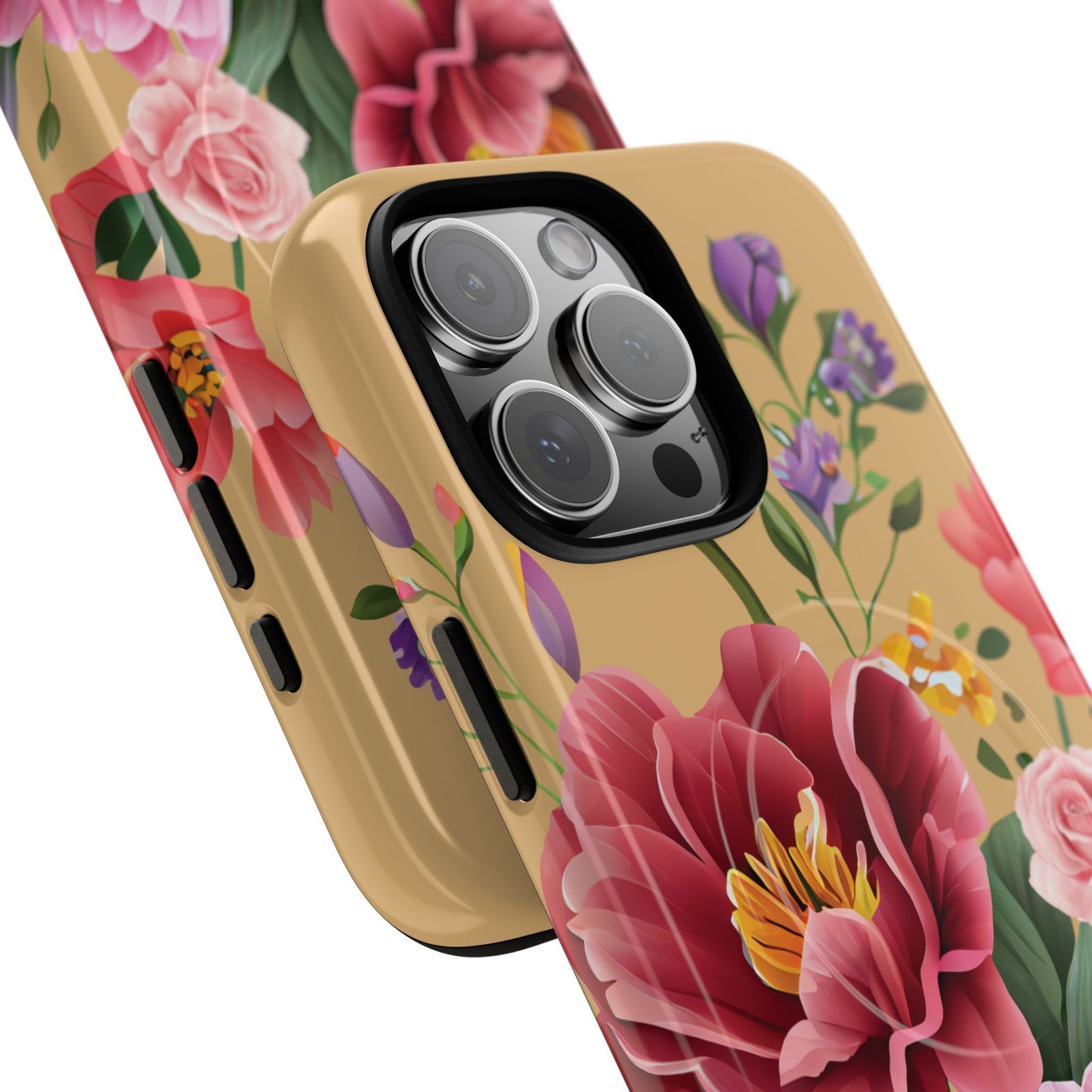 Sunset Botanica Tough iPhone Magnetic Case, Gifts for Her, MagSafe® iPhone® Tough Case, iPhone 13, 14, iPhone 15, iPhone 16, 17, Pro, Pro Max, Plus.