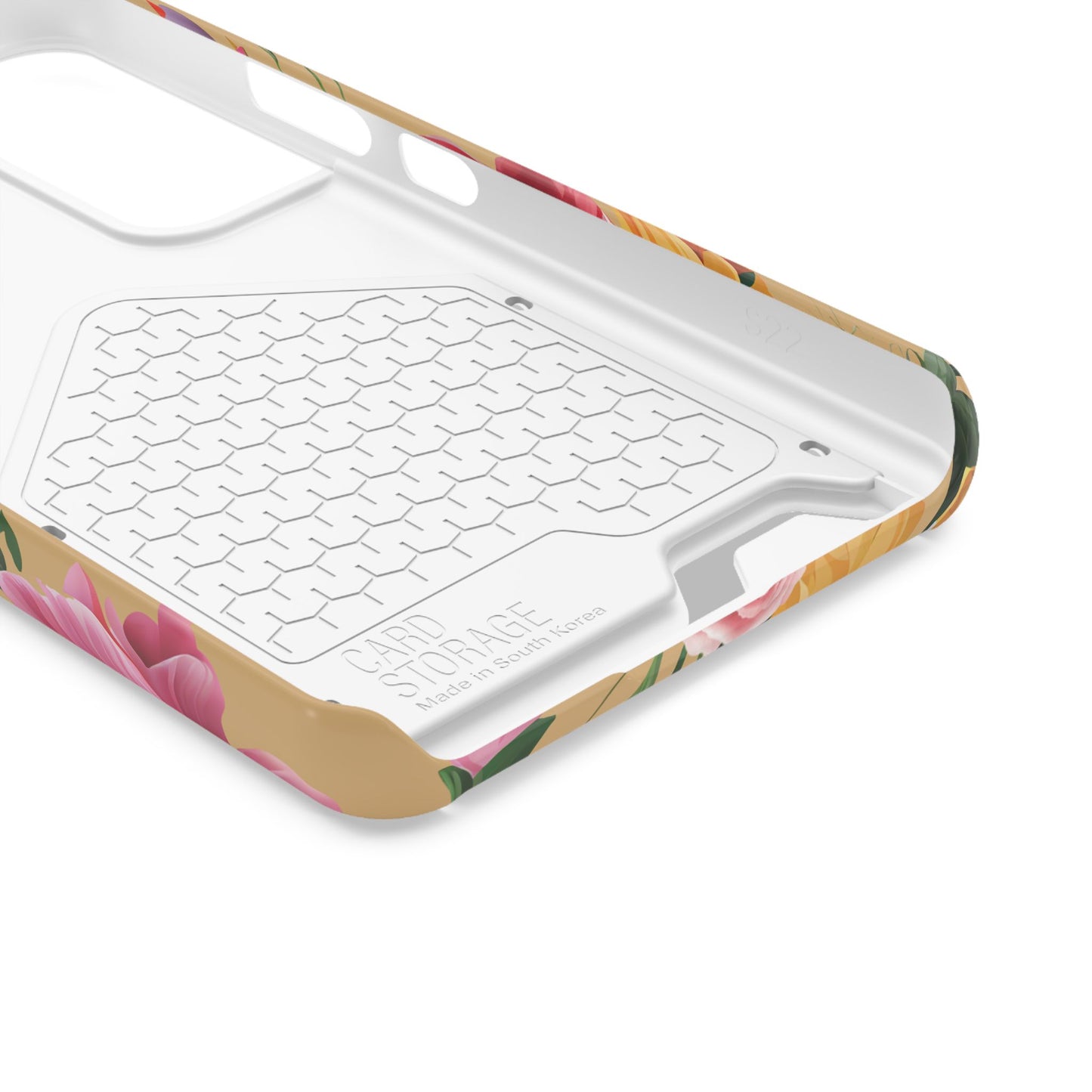 Floral Bible Verse Phone Case with Card Holder — "Let Your Light Shine" (Matthew 5:16)