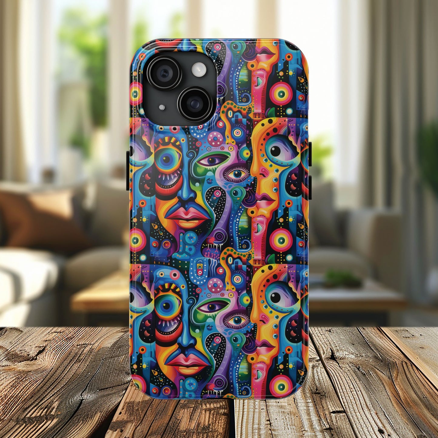 Psychedelic Visions Vibrant Art iPhone and Samsung Phone Case - Stylish Tough Case for Artists & Creatives.