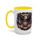4th of July Eagle Coffee Mug — Patriotic American Flag Accent Mug (11/15oz)