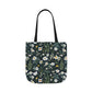 Daisy Delight Floral Canvas Tote Bag with 5-Color Straps | Eco-Friendly Shopping Bag