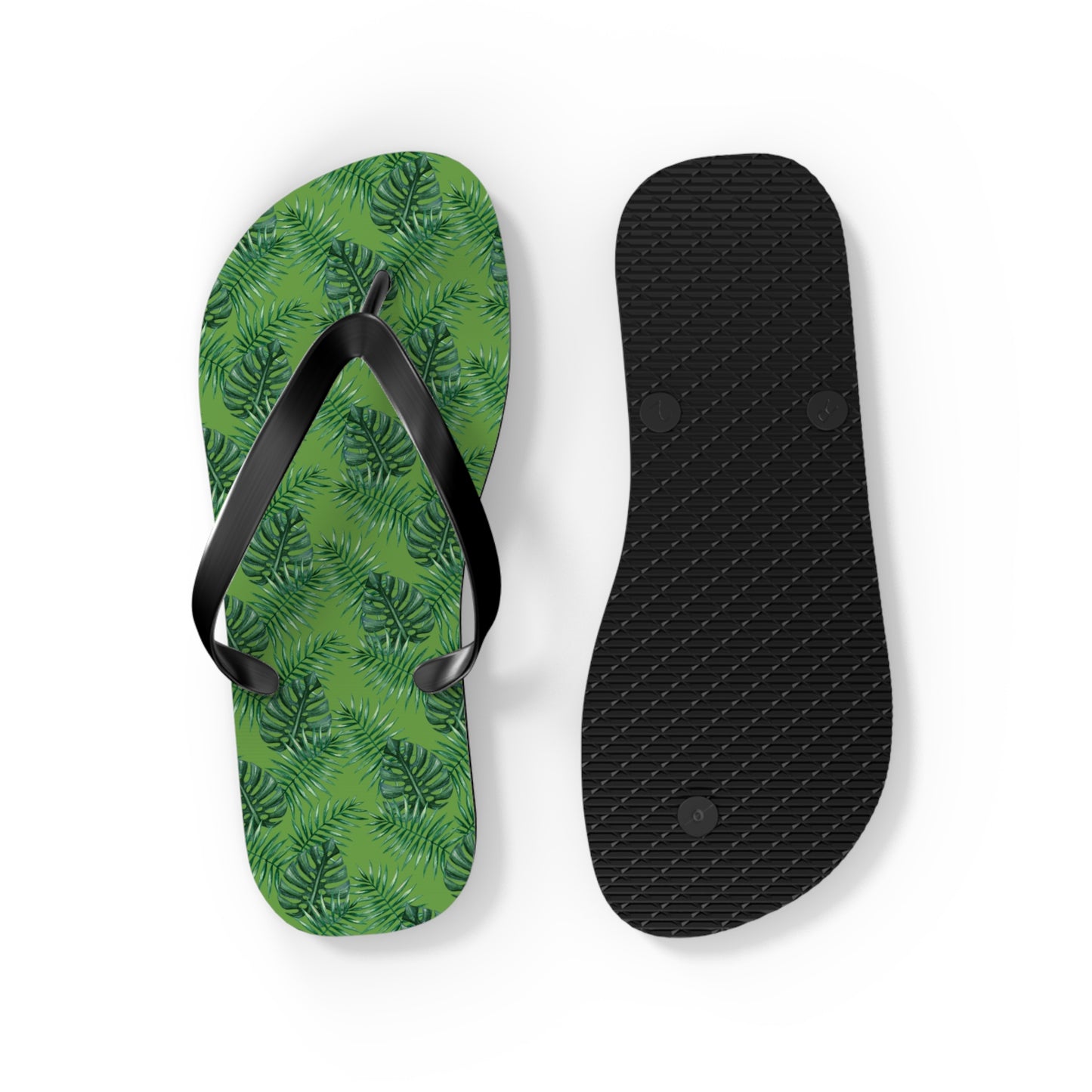 Green Tropical Bliss Flip Flops