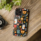 Whimsical Feline Garden iPhone Case — Slim Floral Cat Design (Matte or Glossy) for iPhones.