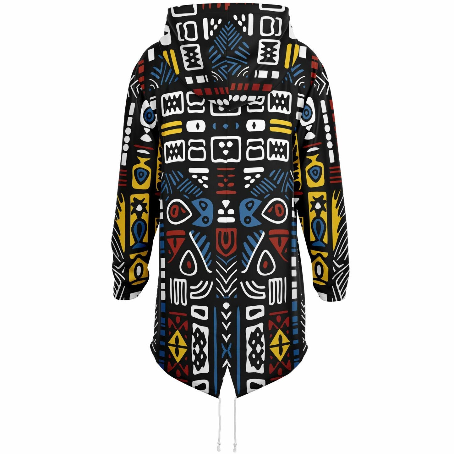 Geometric Harmony Athletic Elongated Hoodie - AOP