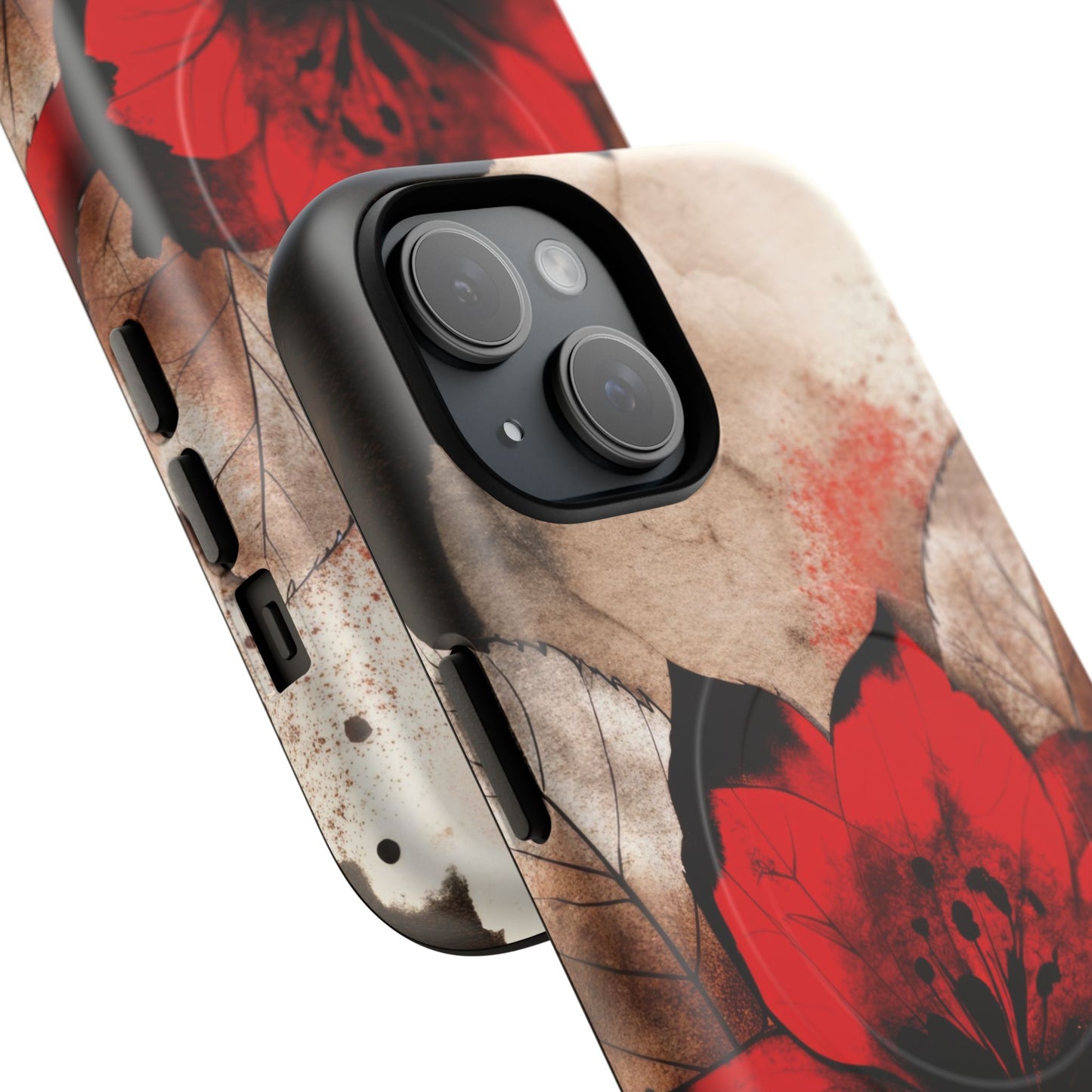 Velvet Petal Storm Tough iPhone Magnetic Cases - Stylish Protection for Your Device, Gift for Nature Lovers, Ideal for Birthdays, Holidays