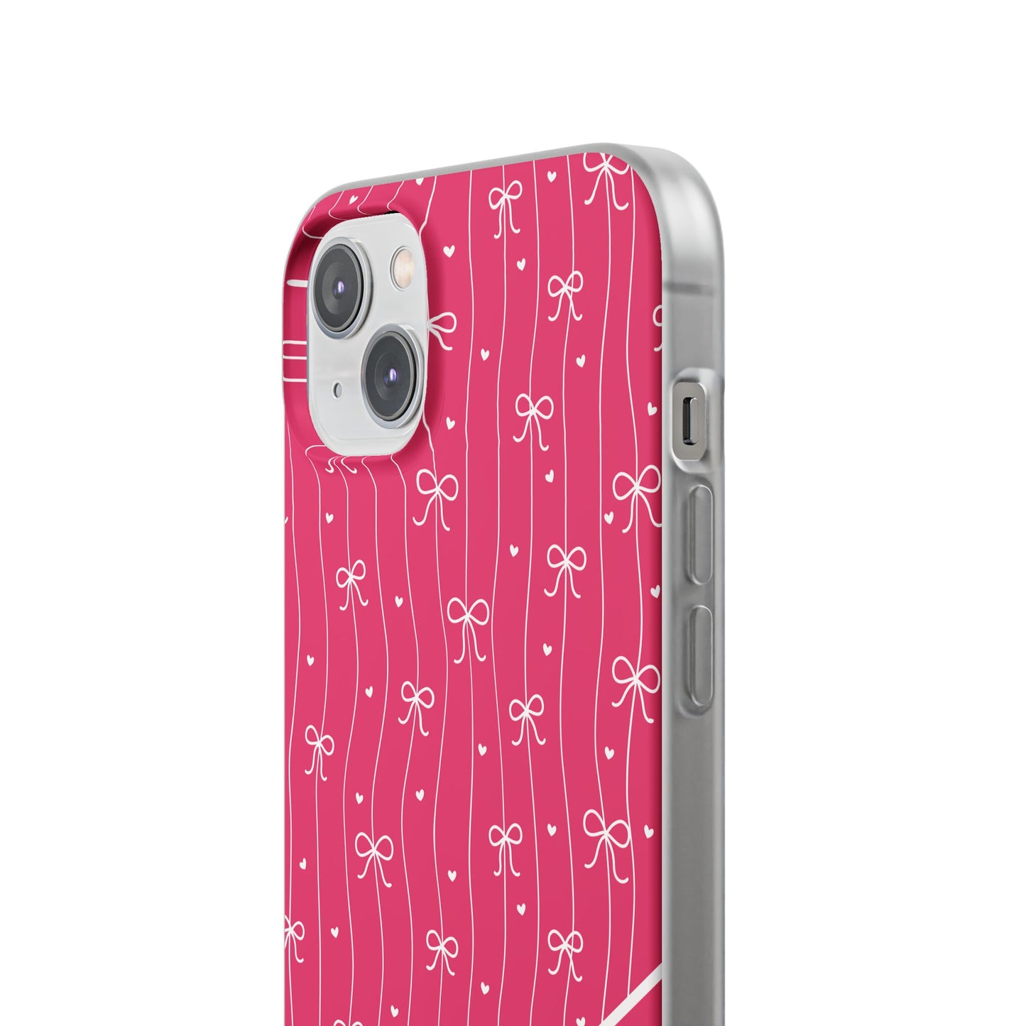 Personalized Pink Bow Coquette Slim Flexi iPhone and Samsung Cases — Custom Name or Affirmation