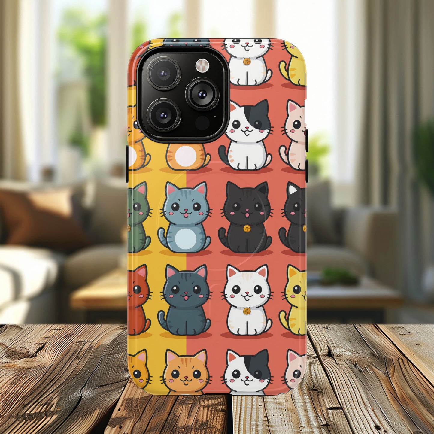 Cute Cat Magnetic Phone Cases for Pet Lovers, Durable Cases, Animal Design, Fun Gift, Unique Accessories
