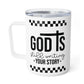 Insulated Coffee Mug - God's Still Waiting for Your Morning Java | 10oz Fun Travel Mug