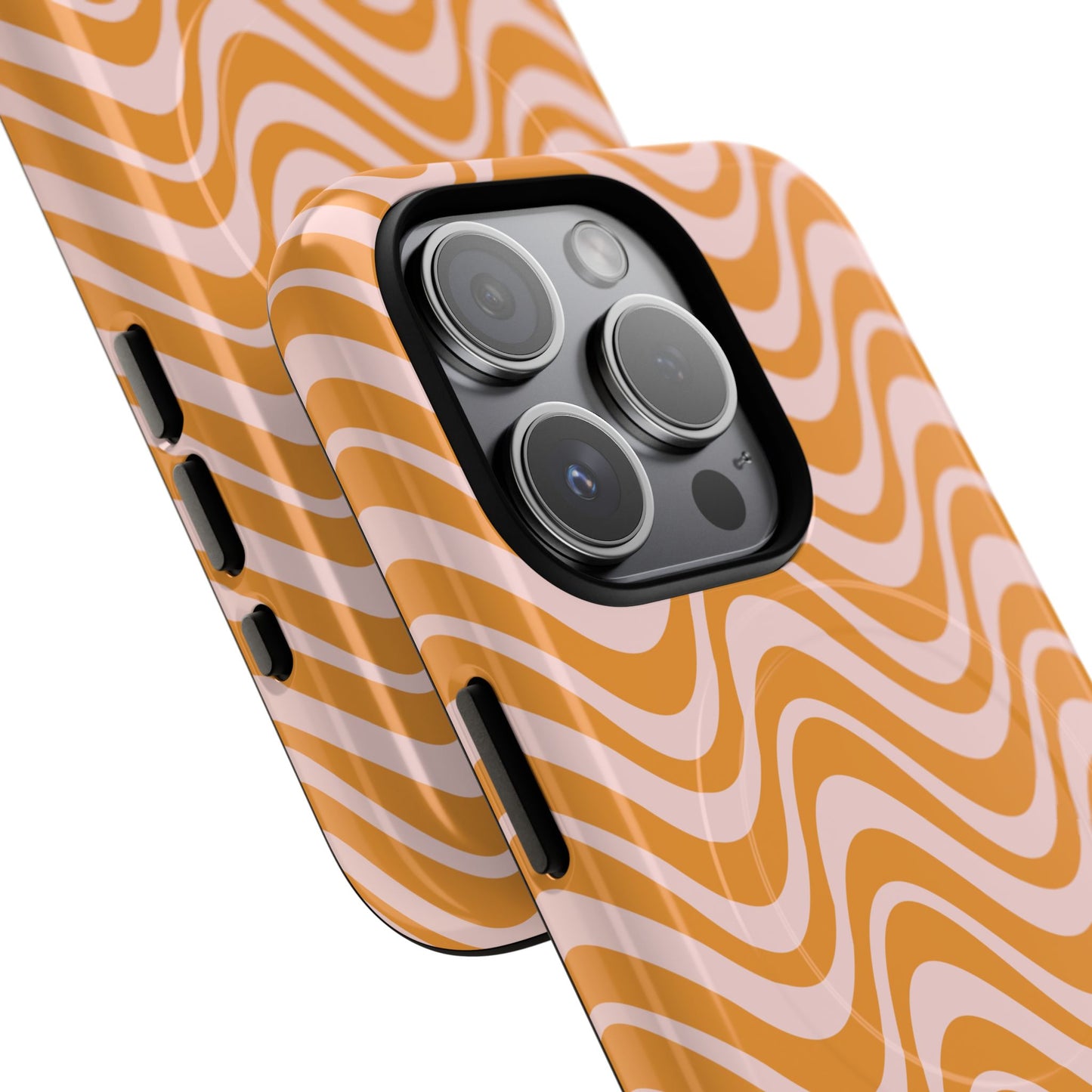 Stylish Tough Magnetic Case for Your iPhone - Trendy Wave Design, Durable Protector, Gift for Her, Cool Tech Accessory, Unique iPhone Cover, Magsafe iPhone Cover.