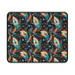 Ethereal Feathers Floral Non-Slip Gaming Mouse Pad - Vibrant Design for Gamers and Home Office.