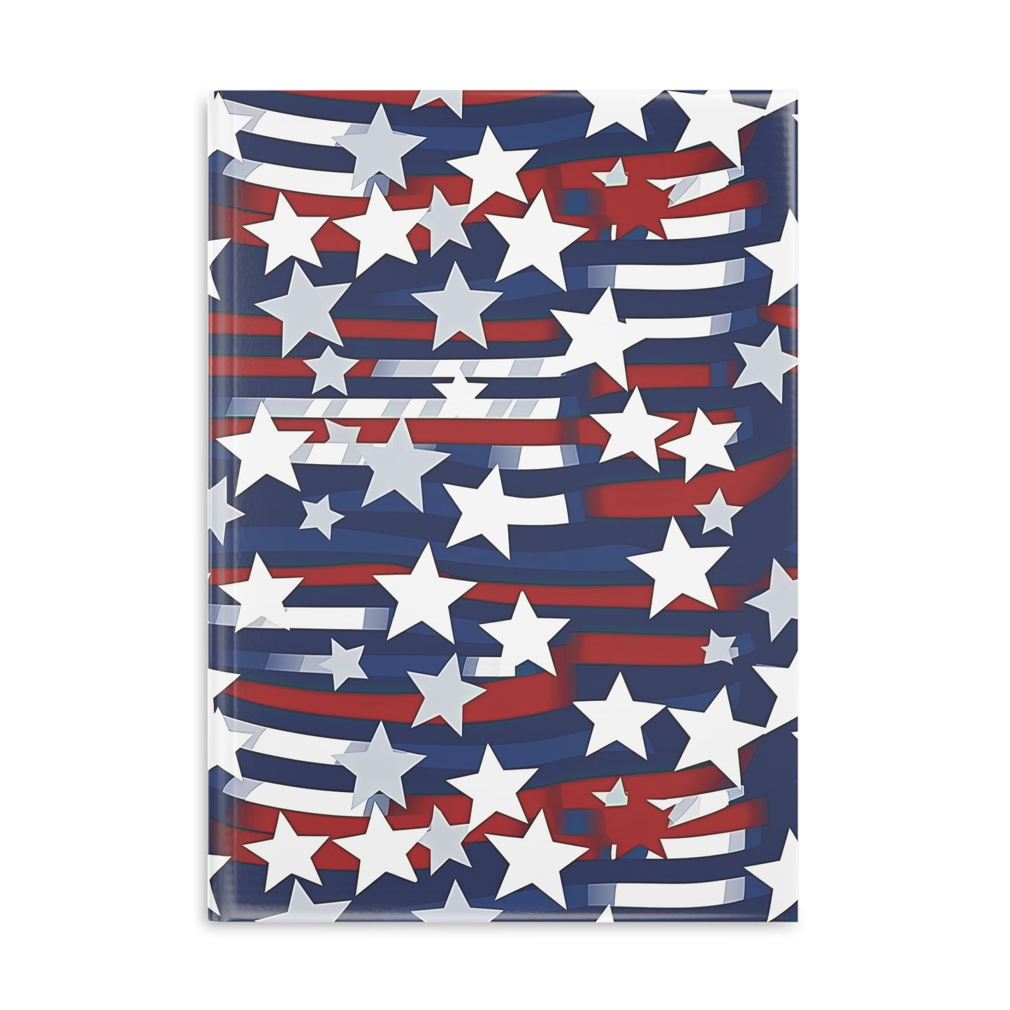 Patriotic Waves Hardcover Notebook with Puffy Covers