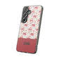 Personalized Rosette Coquette Floral Bow Clear iPhone, Samsung Cases — Custom Name Phone Cover