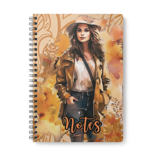 Fall-Inspired Wirobound Notebook, Perfect for Journaling, Notes, Gift for Students, Autumn Aesthetic, Back-to-School Supplies