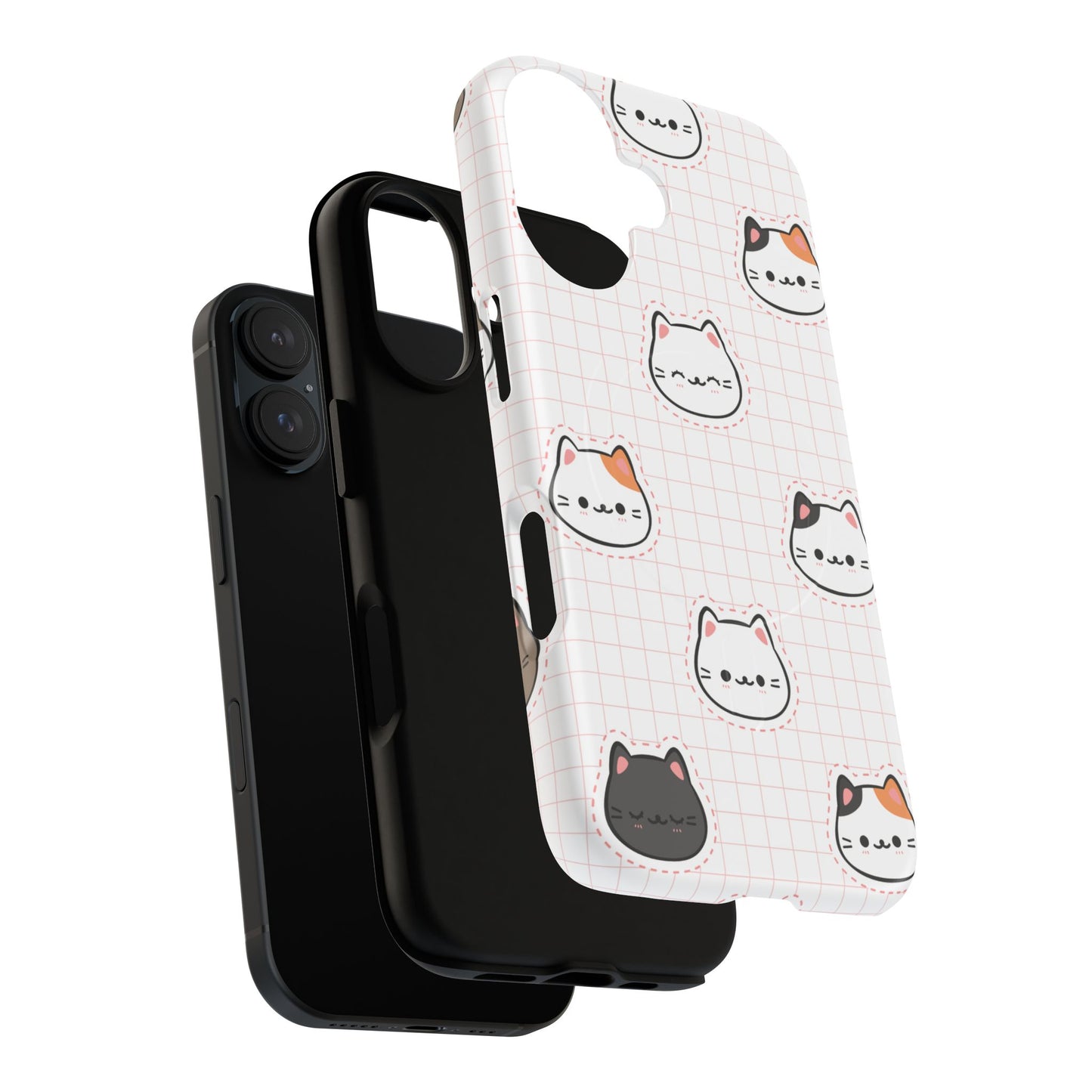 Cute Cat Tough Magnetic Case, iPhone Cover, Cat Lover Gift, Cute Cat Accessories, Pet-Themed iPhone Case