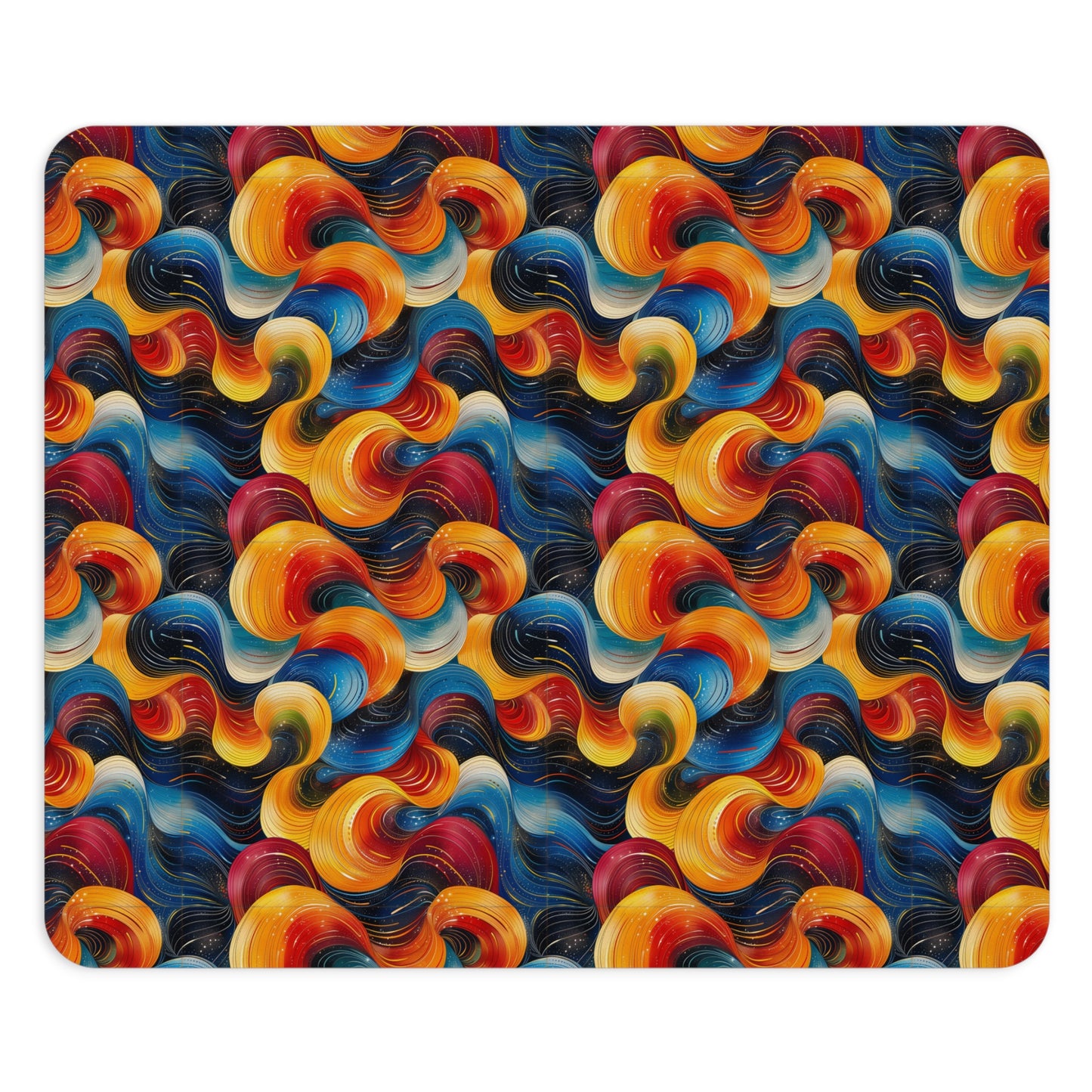 Cosmic Swirl Artistic Mouse Pad - Colorful Abstract Design for Home Office