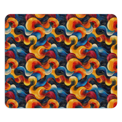 Cosmic Swirl Artistic Mouse Pad - Colorful Abstract Design for Home Office
