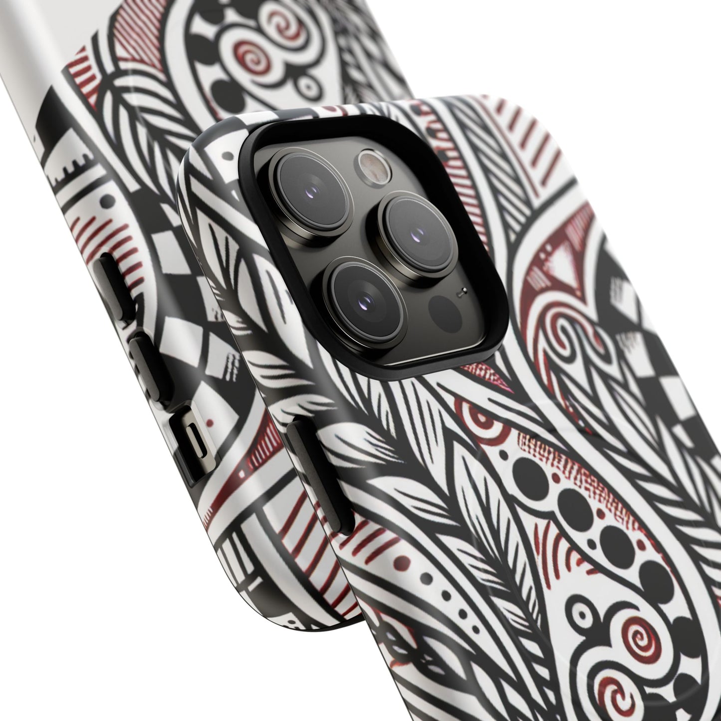 InkWhirl Fusion Stylish Tough Magnetic iPhone Case,  Unique Design, Gift for Him/Her, Trendy Accessory, Artist Collaboration, Durable Protection,Magsafe iPhone case