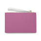 Chic Essentials Clutch Bag - Vegan Leather Saffiano Pattern Fashionista On-the-Go Zip Fastening Wrist Strap.
