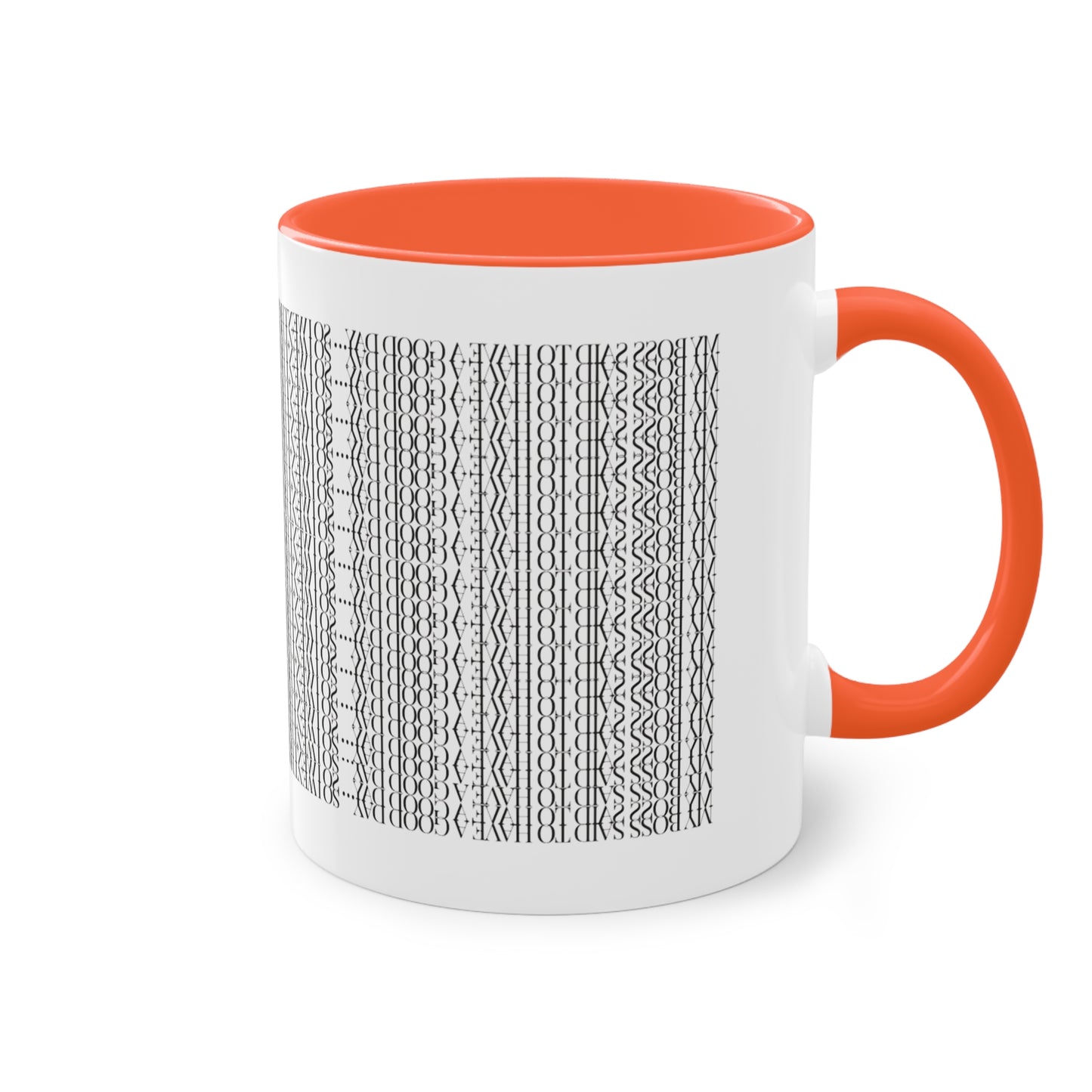 Two Tone Funny Hidden Message Mug - “My Boss said to have a good day… so I went home.”- Viral Optical Illusion Mug - Secret Sarcastic Work Message - Dishwasher Safe, Unique Gifts for Coffee Lovers, Home & Office Decor, Holiday Present.