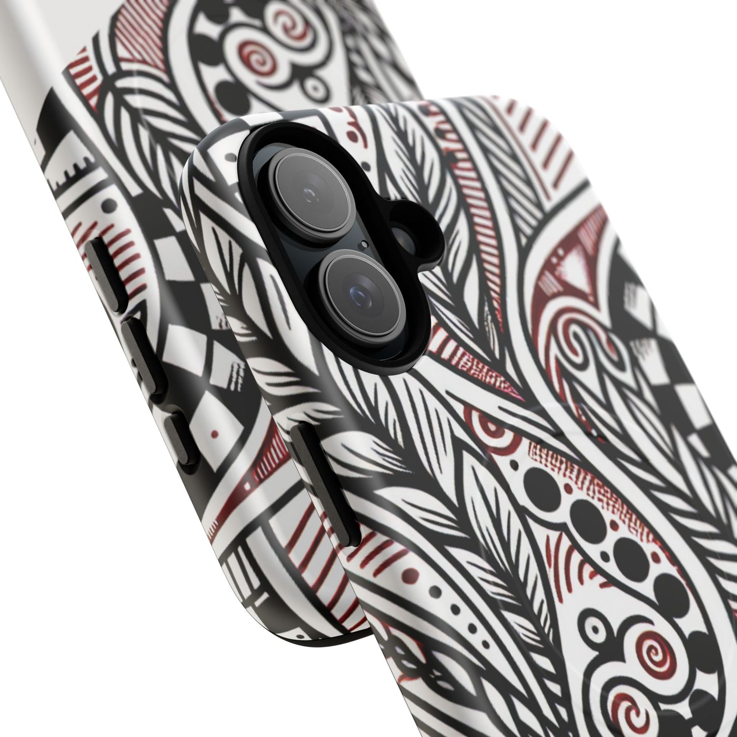 InkWhirl Fusion Stylish Tough Magnetic iPhone Case,  Unique Design, Gift for Him/Her, Trendy Accessory, Artist Collaboration, Durable Protection,Magsafe iPhone case