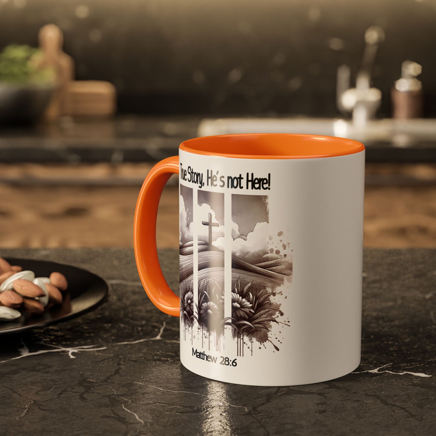 Inspirational Religious Mug - True Story, He's Not Here! (11oz or 15oz)