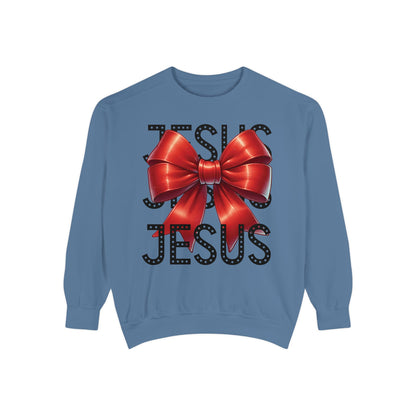 JESUS Charm Unisex Garment-Dyed Sweatshirt