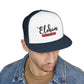 'ELOHIM, GENESIS 1:1'  Embroidered 5 Panel Trucker Cap | Casual Style Hat, Adjustable, Unisex, Perfect Gift for Outdoors, Festivals, Daily Wear