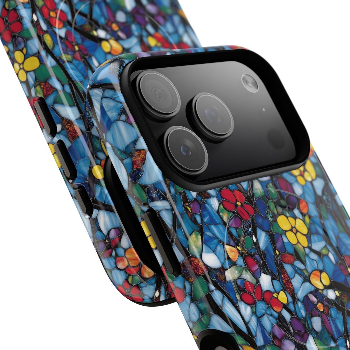 Colorful Floral Phone Case, Tough Magnetic Phone Cover, Durable Tech Accessory, Unique Gift for Her, Vibrant Smartphone Case