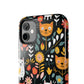 Personalized Whimsical Feline Garden Tough Phone Case — Custom Name iPhone & Samsung