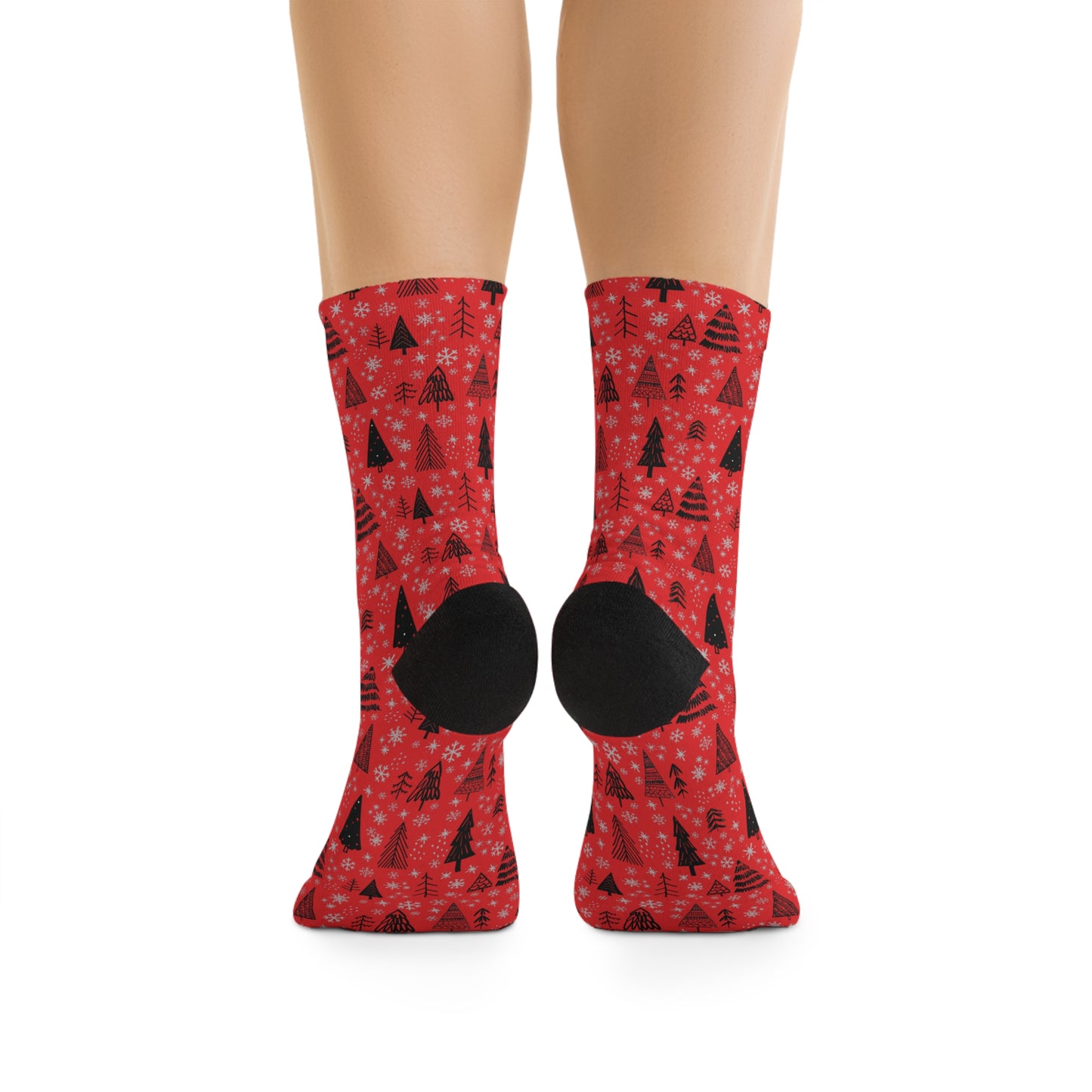 Winter Wonderland Red Christmas Recycled Poly Socks